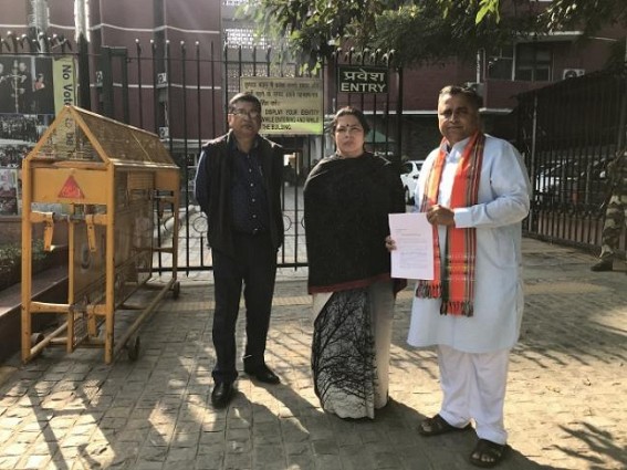 Tripura BJP leaders meet full bench of Election Commissioner, demand fear-free, fair election arrangement for voters including revision of electoral role to ensure â€˜no fake voteâ€™ in 2018